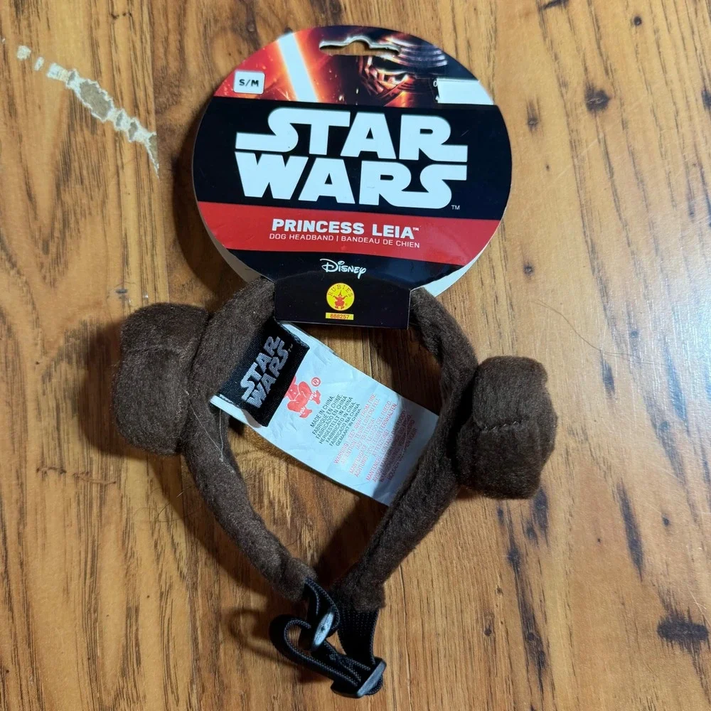 Star Wars Yoda and Princess Leia Dog Headband Set S/M Disney Rubies Pet Costume